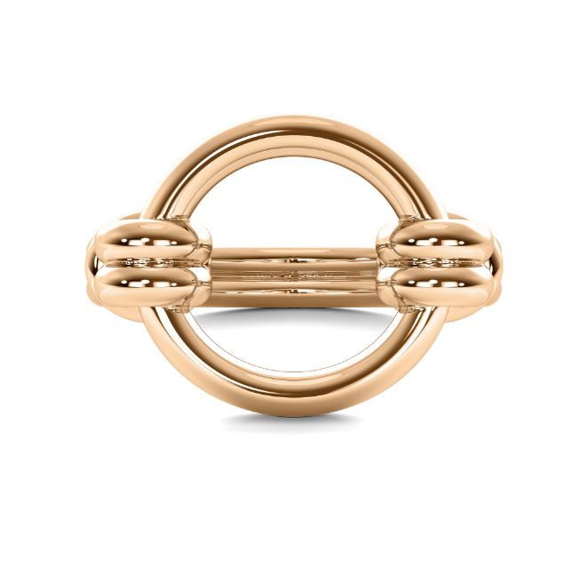 Polished Link Statement Ring