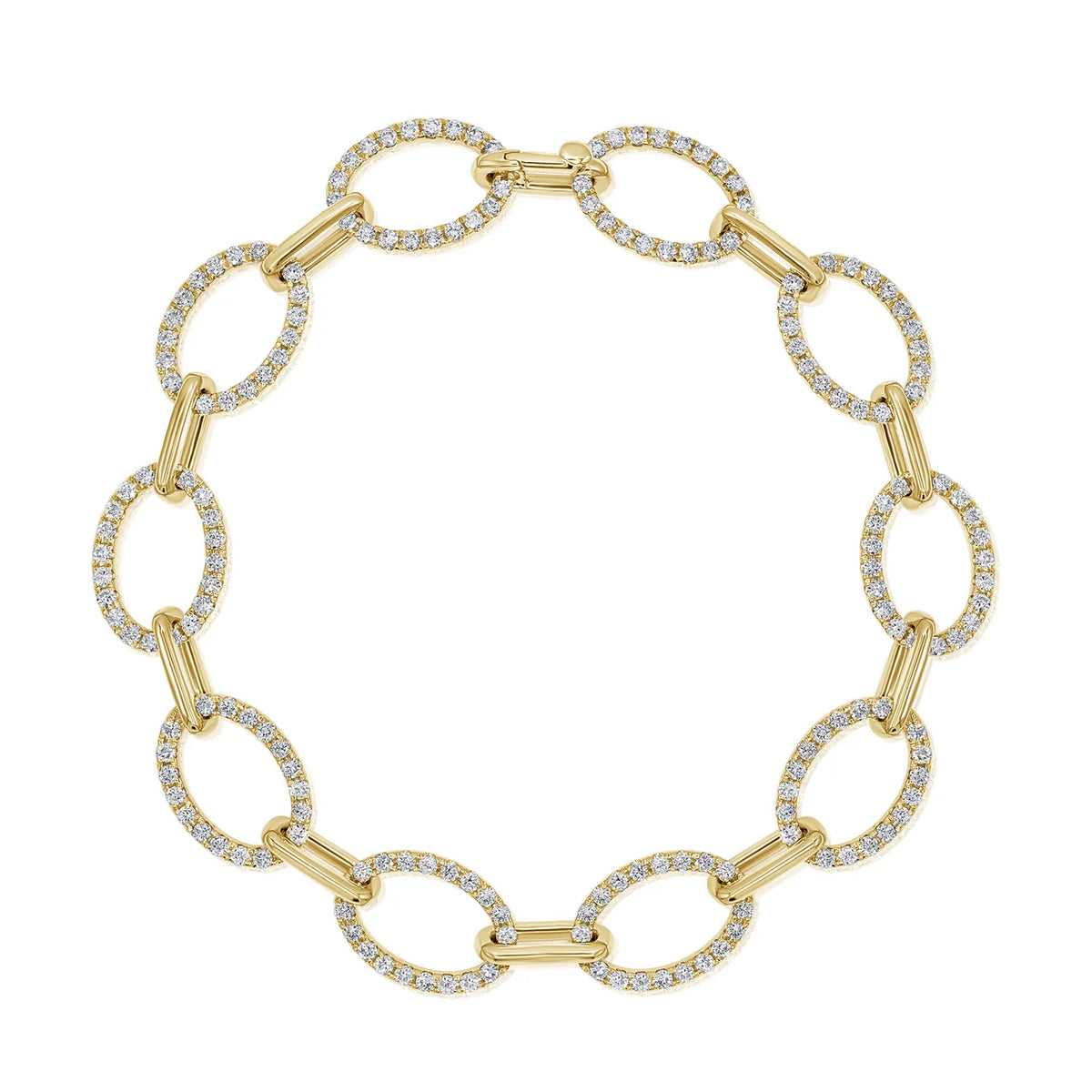River diamond link bracelet