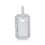 Load image into Gallery viewer, Dog Tag Mini Diamond Pendant
