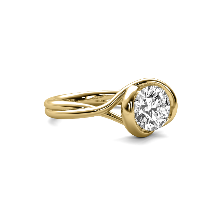 Ava Wrap Bezel Solitaire Semi Mount