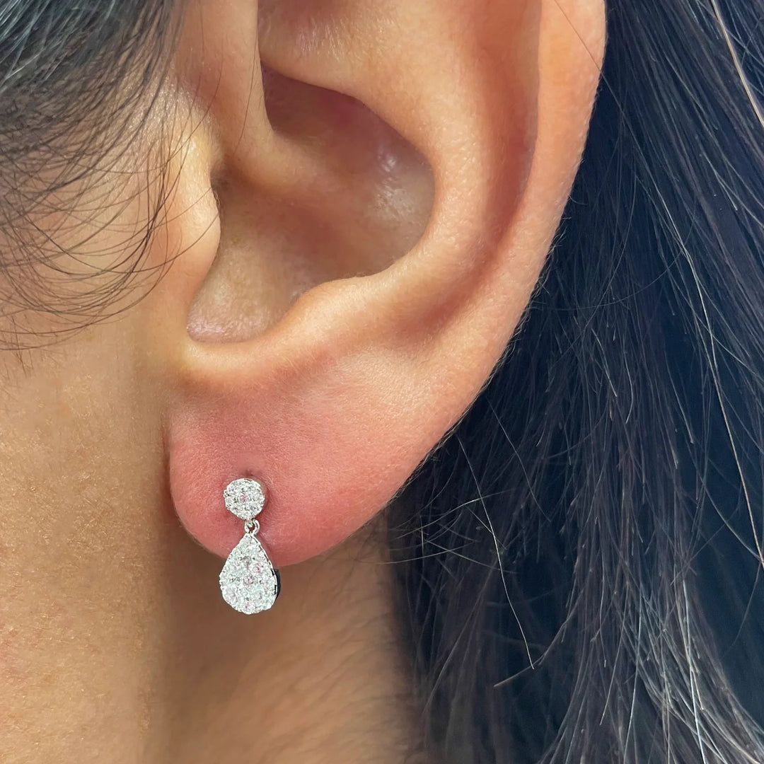 I Do Diamond Dangle Stud Earrings