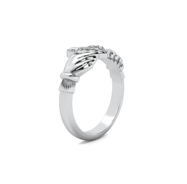Diamond Claddagh Ring
