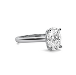 Load image into Gallery viewer, Cathedral Oval Cut Solitaire Semi Mount
