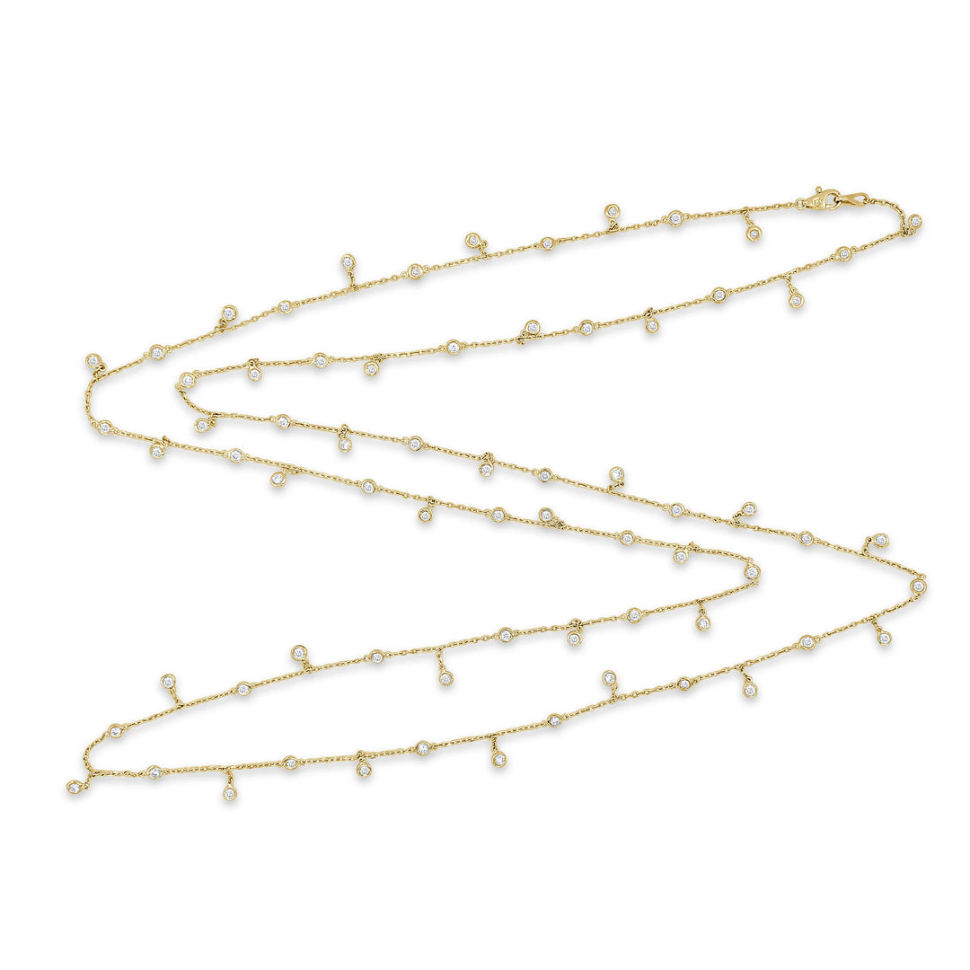 Dangling Diamond By The Yard Necklace