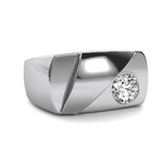 Load image into Gallery viewer, Lab Grown Round Signet Men's Band
