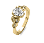 Load image into Gallery viewer, Leaf Diamond Oval Cut Semi Mount
