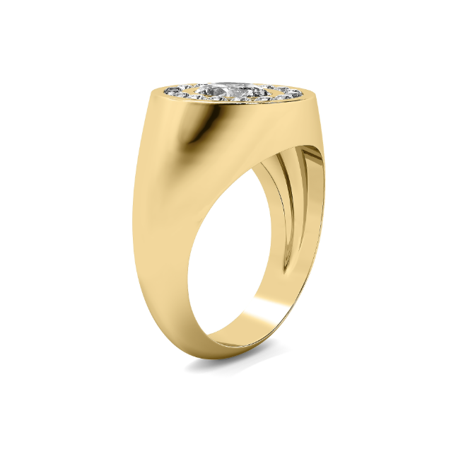 Lab Grown Oval Men's Band