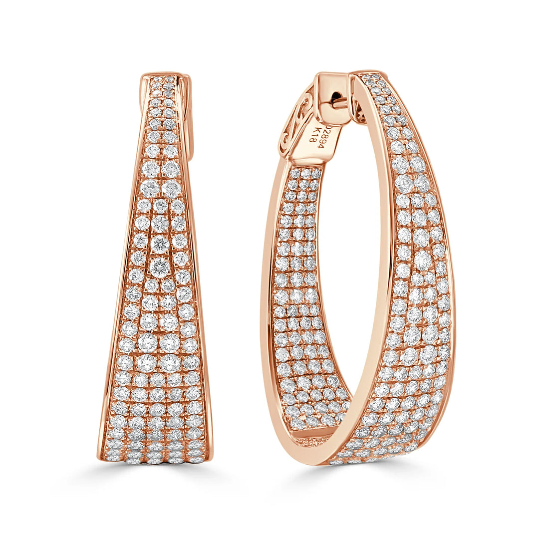 Taylor Diamond Hoop Earrings