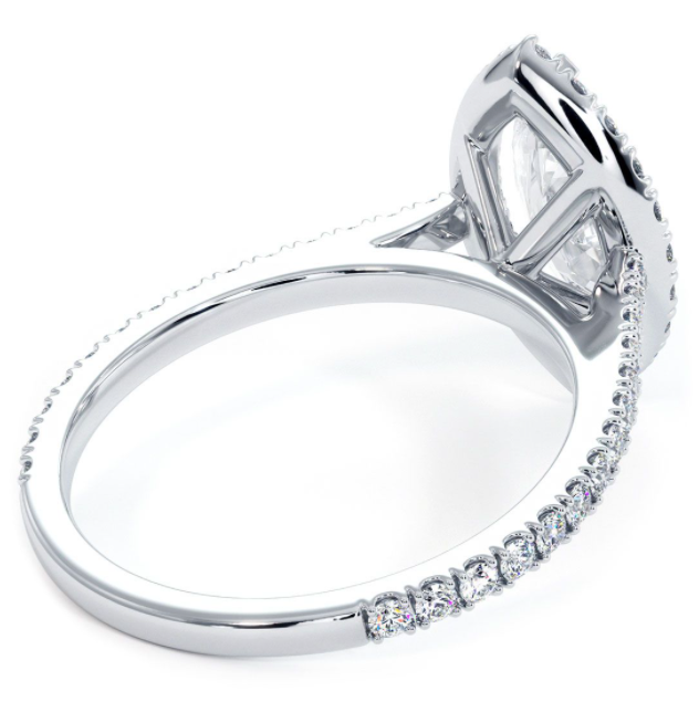 Marquise Shape Micropave Halo Semi Mount