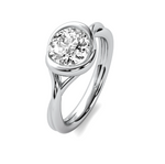 Load image into Gallery viewer, Ava Wrap Bezel Solitaire Semi Mount

