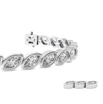 Load image into Gallery viewer, Lab Grown Diamond Marquise Bezel Tennis Bracelet

