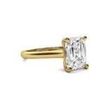 Load image into Gallery viewer, Cathedral 4 Prong Emerald Cut Solitaire Semi Mount
