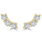 Load image into Gallery viewer, Petite Three Stone Diamond Earrings
