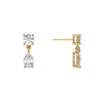 Load image into Gallery viewer, Lab Grown Diamond Dangling Pear Earrings
