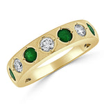 Load image into Gallery viewer, Lily Emerald &amp; Diamond Ring
