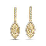 Load image into Gallery viewer, Siene Fluted Dangle Diamond Earrings
