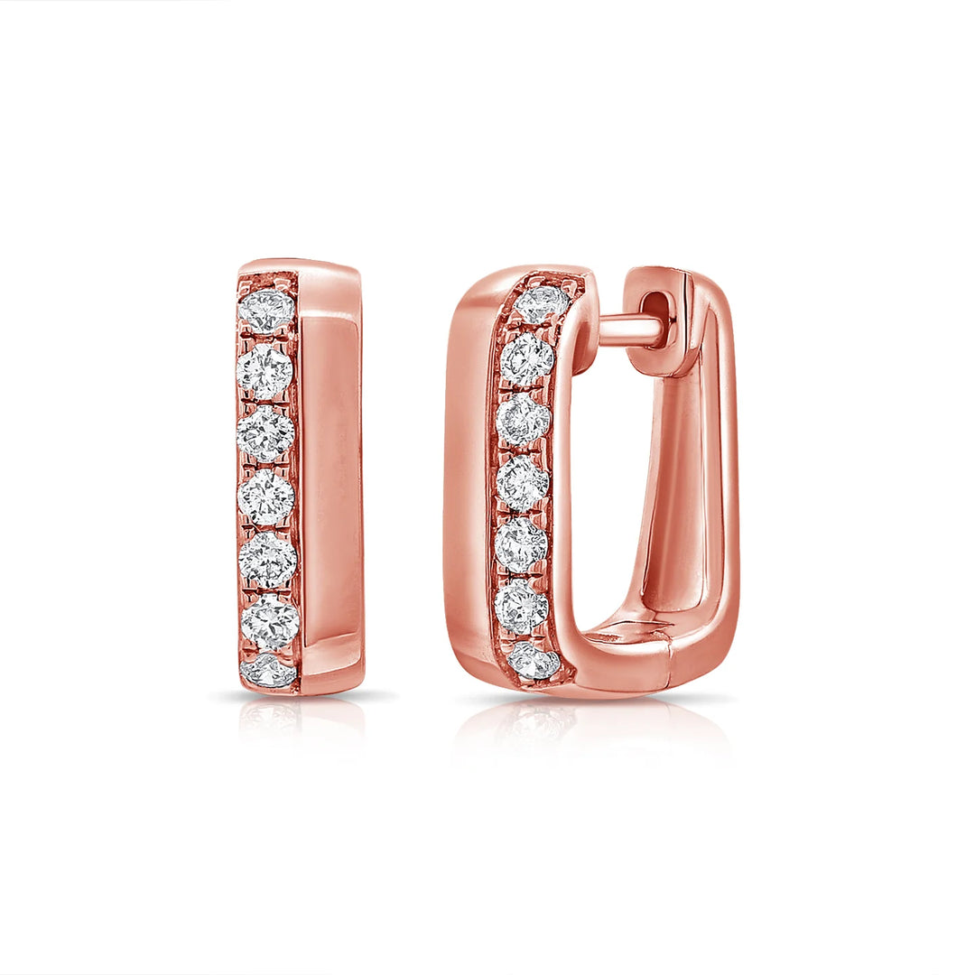 Rectangle Diamond Earrings