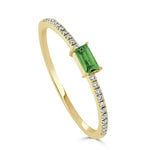 Load image into Gallery viewer, Emerald Baguette Stack Petite Ring
