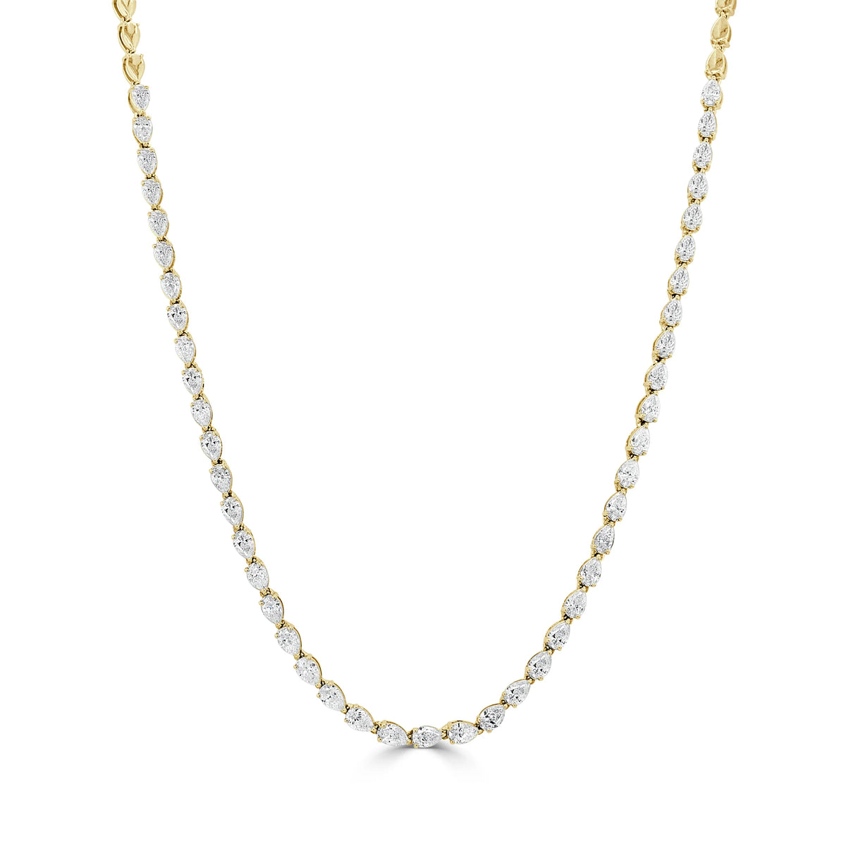 Katie pear shape diamond tennis necklace