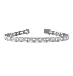 Load image into Gallery viewer, Lab Grown Diamond East West Emerald Cut Tennis Bracelet
