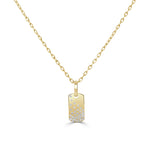 Load image into Gallery viewer, Diamond Sprinkle Dog Tag Necklace
