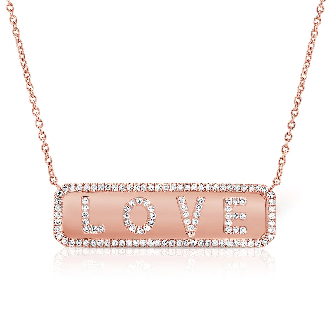 Amore Diamond Plate Necklace
