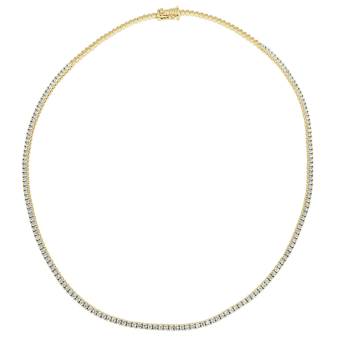 Stacking diamond tennis necklace