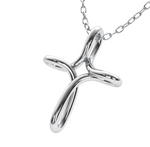 Load image into Gallery viewer, Swirl Gold Cross Pendant
