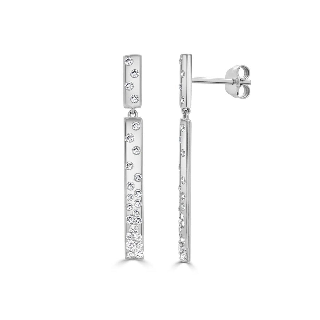 Dangling Sprinkle Diamond Earrings