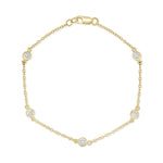 Load image into Gallery viewer, Dainty Diamond Bezel Station Bracelet
