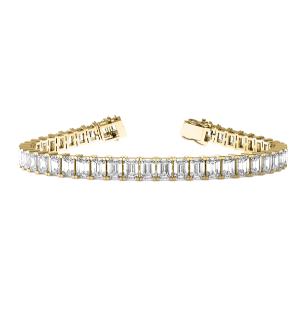 Emerald cut tennis bracelet