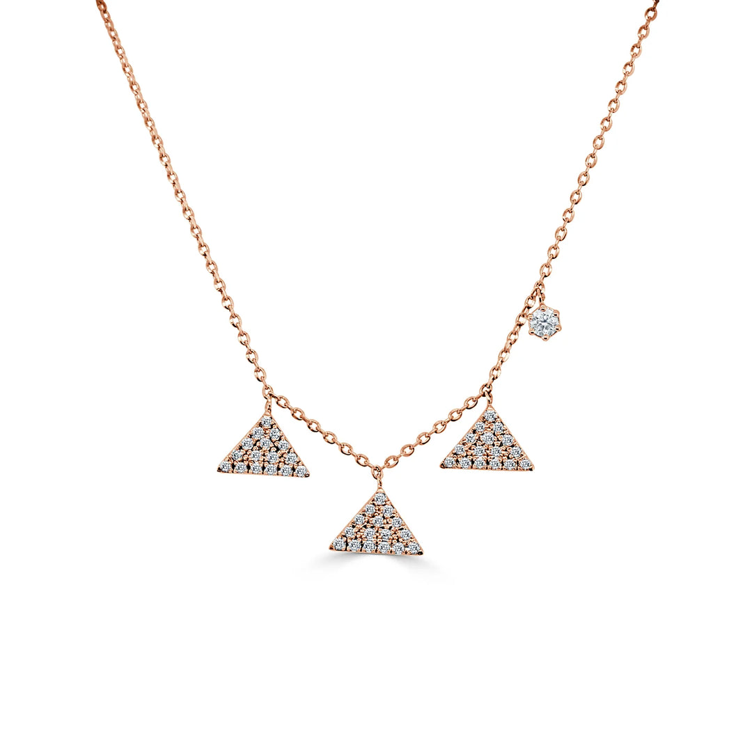 Dangle Triangle Spike Diamond Necklace