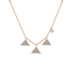 Load image into Gallery viewer, Dangle Triangle Spike Diamond Necklace
