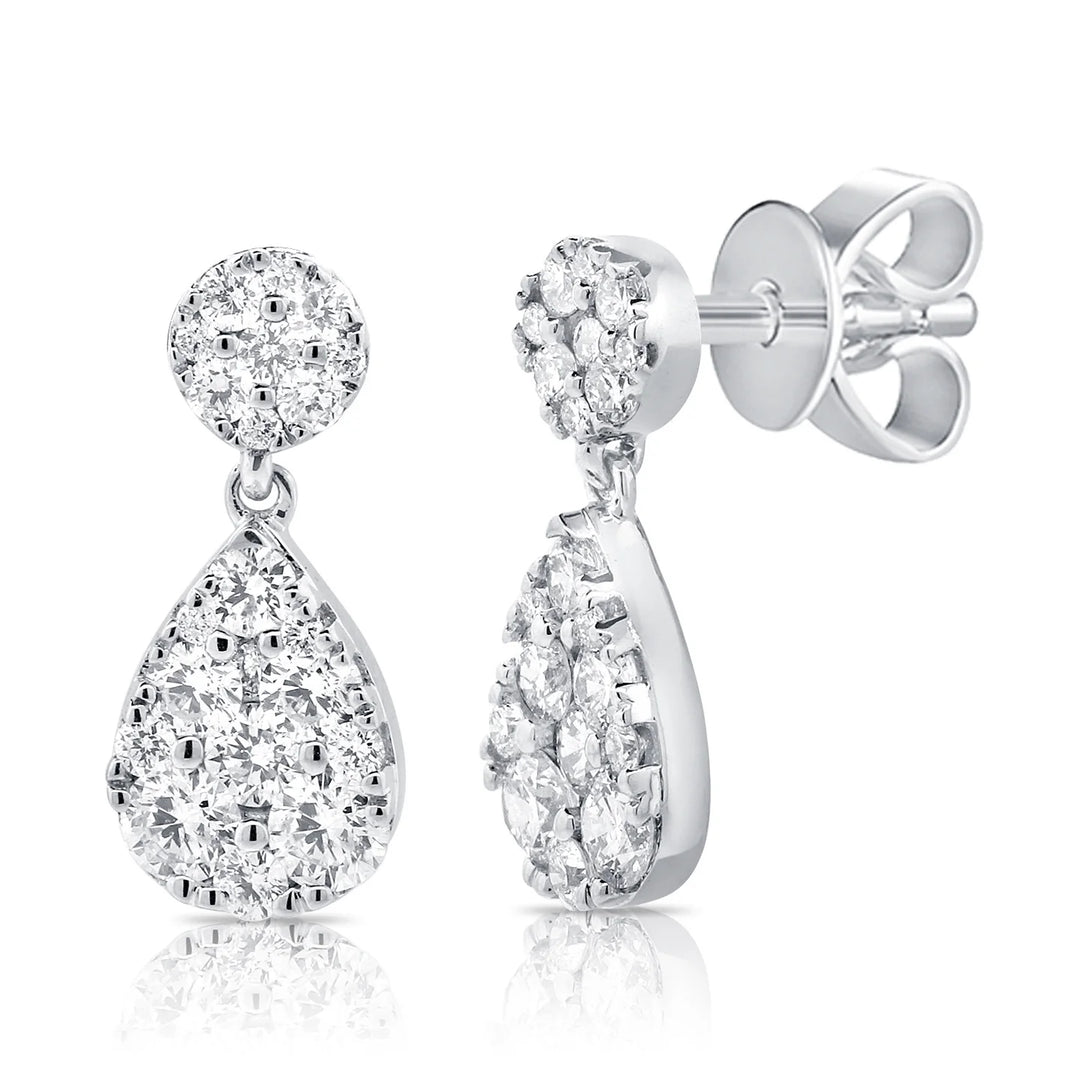 I Do Diamond Dangle Stud Earrings