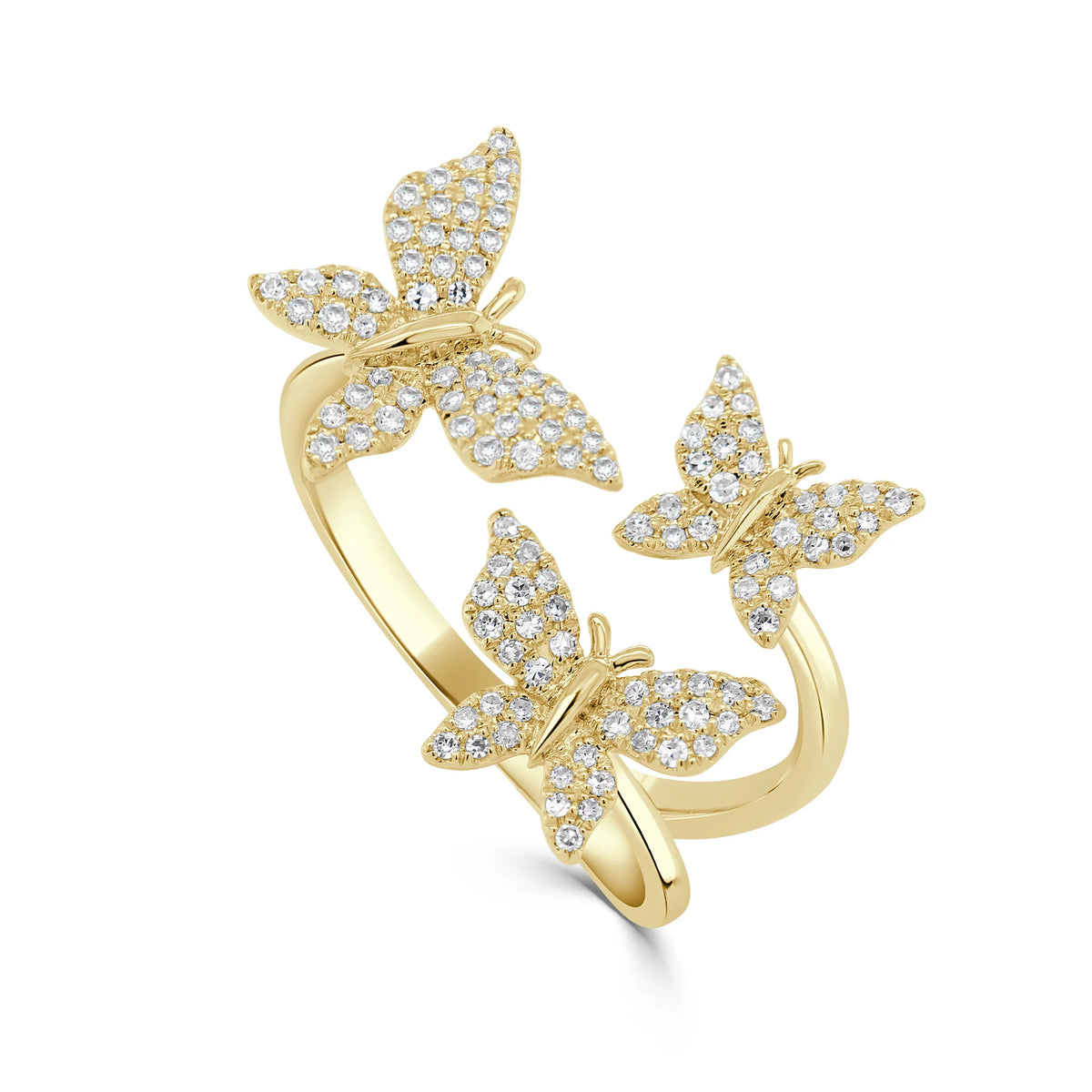 Trios butterfly ring