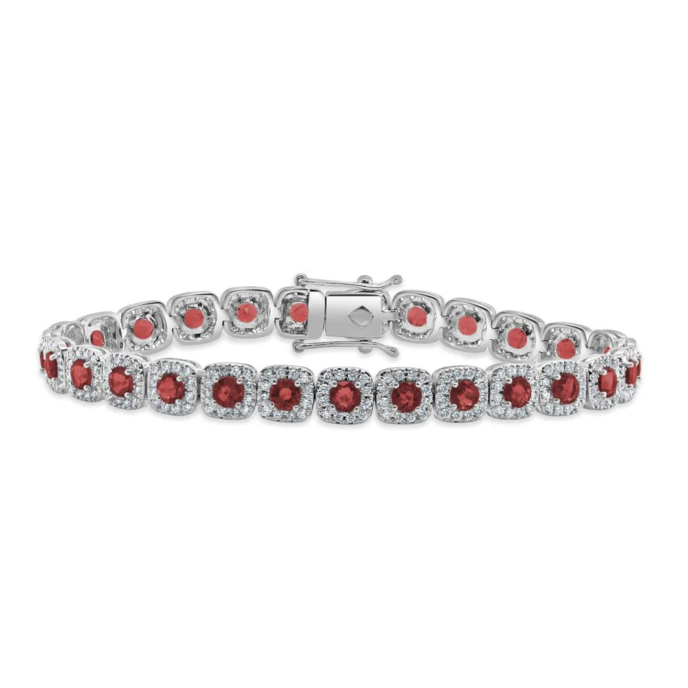 Dorothy Ruby & Diamond Bracelet