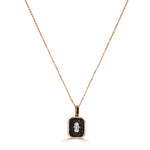 Load image into Gallery viewer, White Sapphire &amp; Black Diamond Necklace
