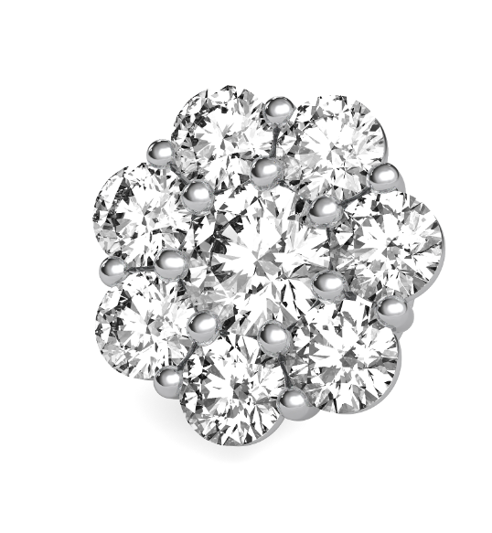 Lab Grown Diamond Cluster Earrings