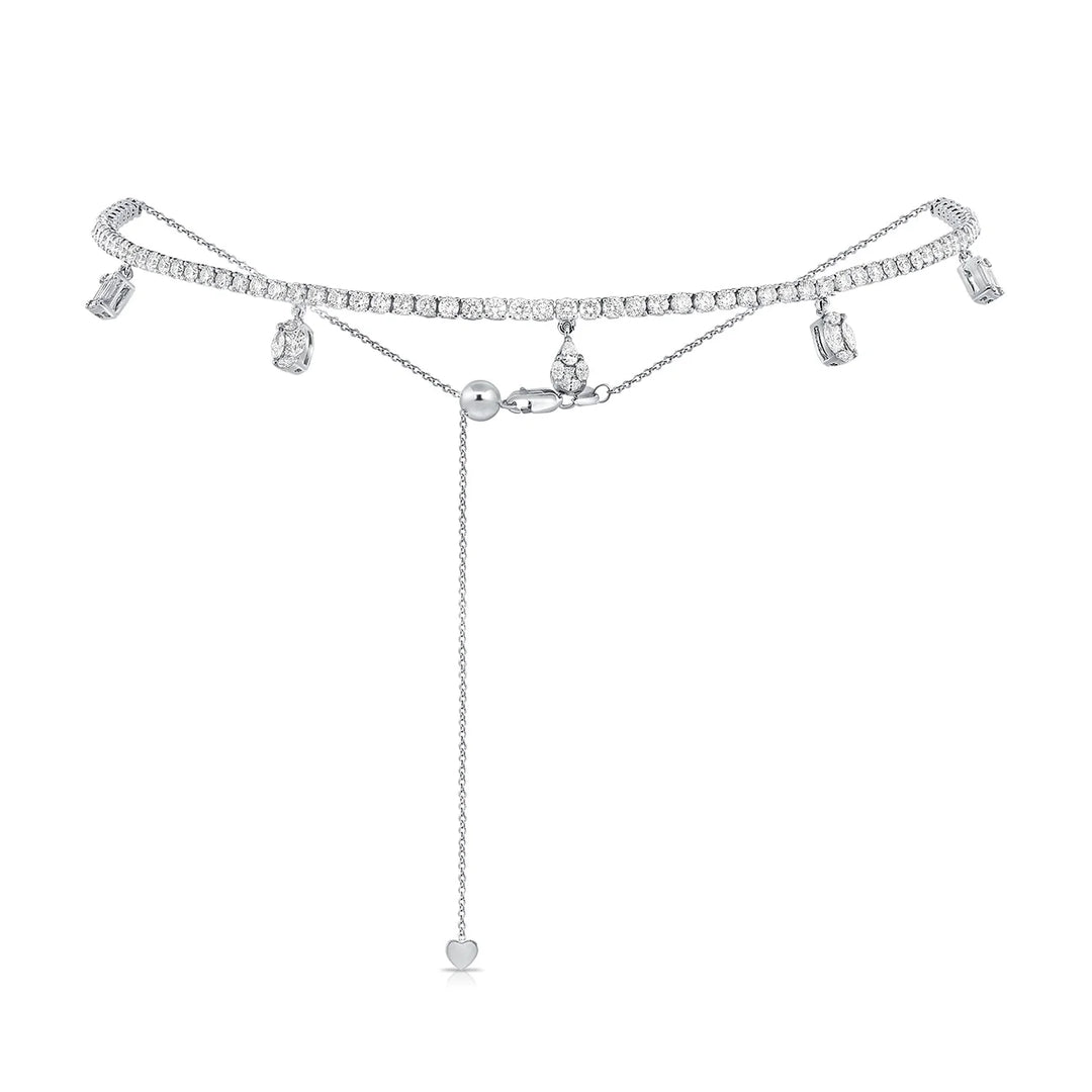 Athena Dangle Diamond Choker Necklace