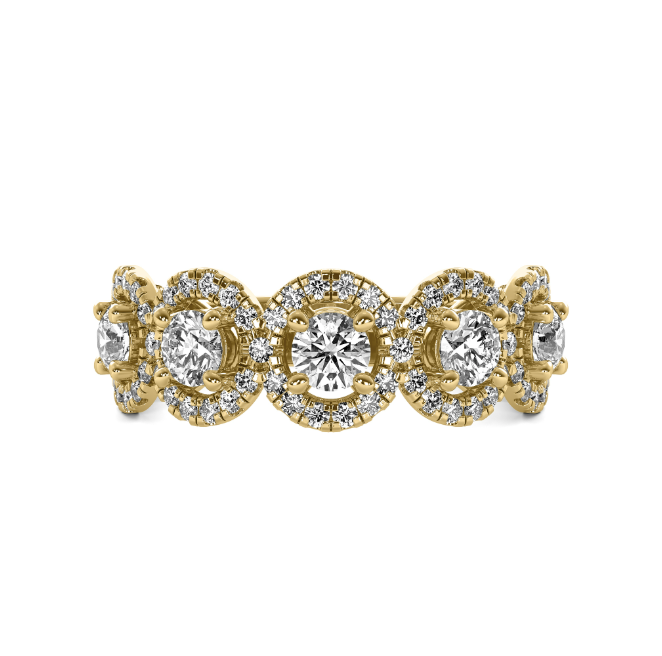 Lab Grown Halo Diamond Wedding Band