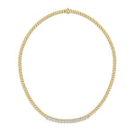 Load image into Gallery viewer, Emerald Cut Diamond Bezel Set Necklace
