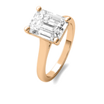 Load image into Gallery viewer, Cathedral 4 Prong Emerald Cut Solitaire Semi Mount
