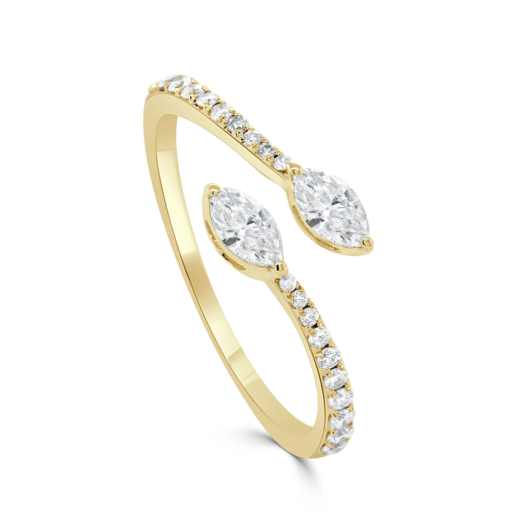 Mimi Marquise Diamond Bypass Ring