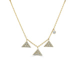 Load image into Gallery viewer, Dangle Triangle Spike Diamond Necklace
