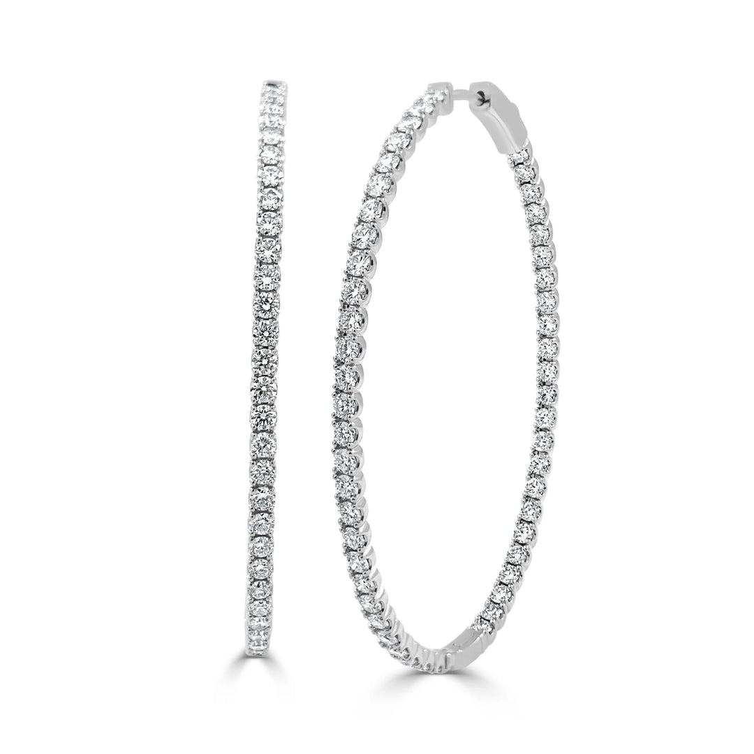 Haley Oval Thin Hoop Earrings