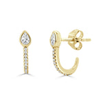 Load image into Gallery viewer, Victoria Pear &amp; Round Diamond Earrings
