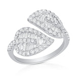 Load image into Gallery viewer, Baguette Diamond Double Elm Leaf Ring
