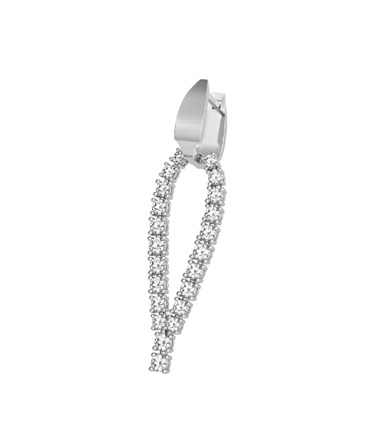 Triangle Diamond Drop Earrings