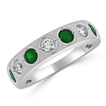Load image into Gallery viewer, Lily Emerald &amp; Diamond Ring
