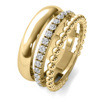 Load image into Gallery viewer, Trinity Diamond Bead Ring
